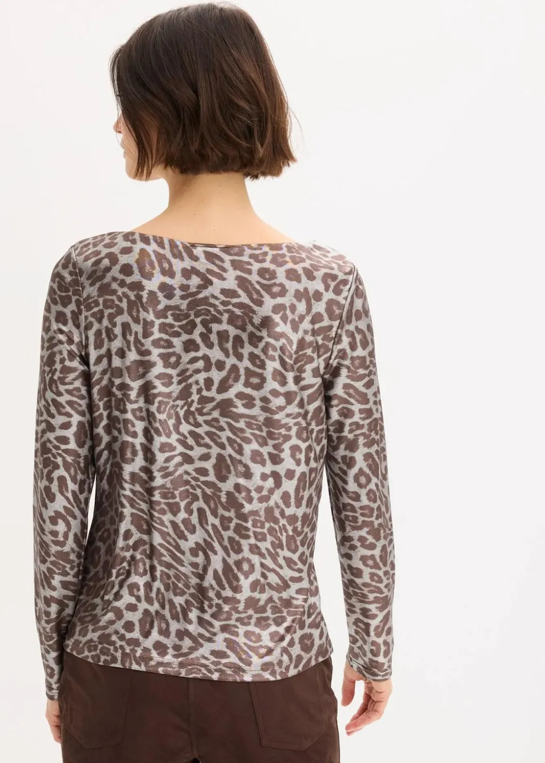Damen bonprix Shirts & Tops|Leo-Shirt mit Glanzdruck