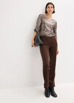 Damen bonprix Shirts & Tops|Leo-Shirt mit Glanzdruck