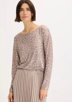 Online Leo-Shirt mit Glanzdruck Damen Shirts & Tops