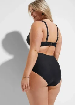 Damen bonprix Nachhaltigere Materialien|Mix & Match|Light Highwaist Shape-Bikinihose mit Raffung