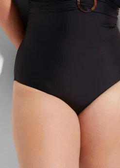 Damen bonprix Nachhaltigere Materialien|Shapewear|Light Shape-Badeanzug mit V-Ausschnitt