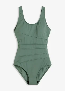 Damen bonprix Nachhaltigere Materialien|Bademode·Badeanzüge|Light Shape-Badeanzug mit Zierfalten