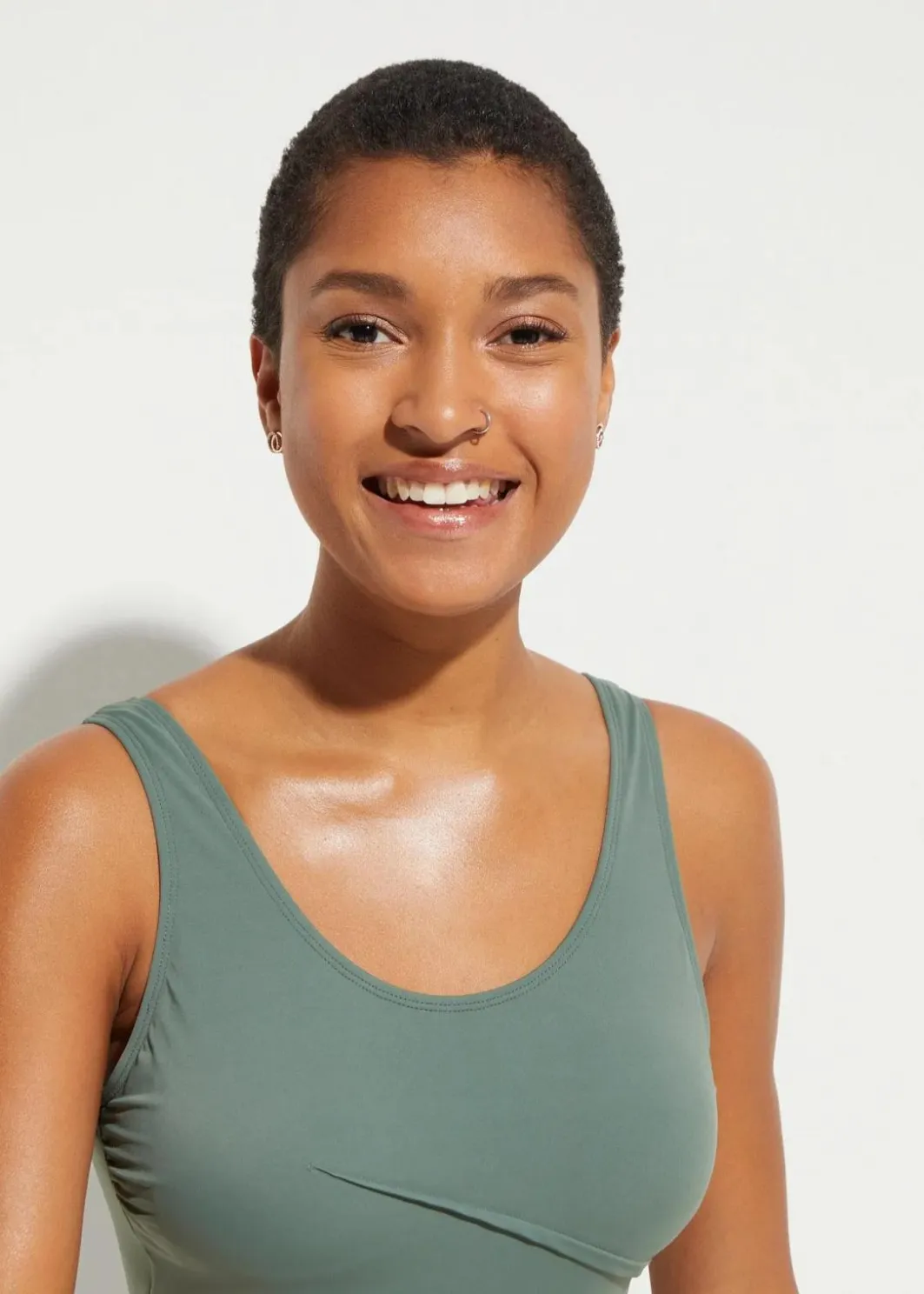 Damen bonprix Nachhaltigere Materialien|Bademode·Badeanzüge|Light Shape-Badeanzug mit Zierfalten