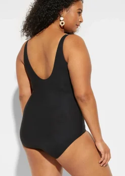 Damen bonprix Nachhaltigere Materialien|Shapewear|Light Shape-Badeanzug mit V-Ausschnitt