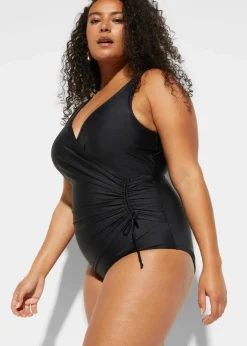 Damen bonprix Nachhaltigere Materialien|Shapewear|Light Shape-Badeanzug mit Raffung