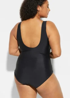 Damen bonprix Nachhaltigere Materialien|Shapewear|Light Shape-Badeanzug mit Raffung