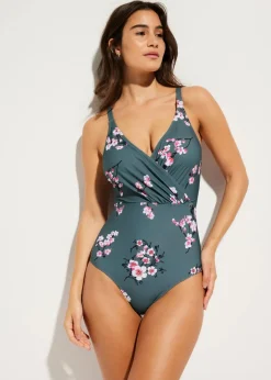 Discount Light Shape-Badeanzug mit Wickeloptik Damen Nachhaltigere Materialien|Shapewear