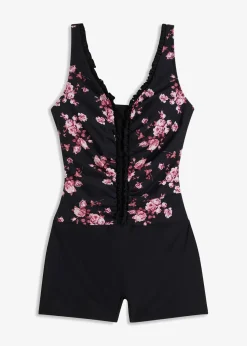 Damen bonprix Nachhaltigere Materialien|Shapewear|Light Shape-Badeanzug mit Bein