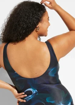 Damen bonprix Nachhaltigere Materialien|Shapewear|Light Shape-Badeanzug mit Raffung