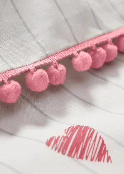 New Linon-Bettwäsche mit Pompons Bettwäsche