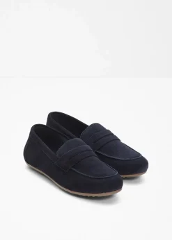 Damen bonprix Slipper & Halbschuhe|Loafer|Loafer aus Veloursleder