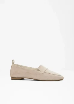 Damen bonprix Slipper & Halbschuhe|Loafer|Loafer aus Veloursleder