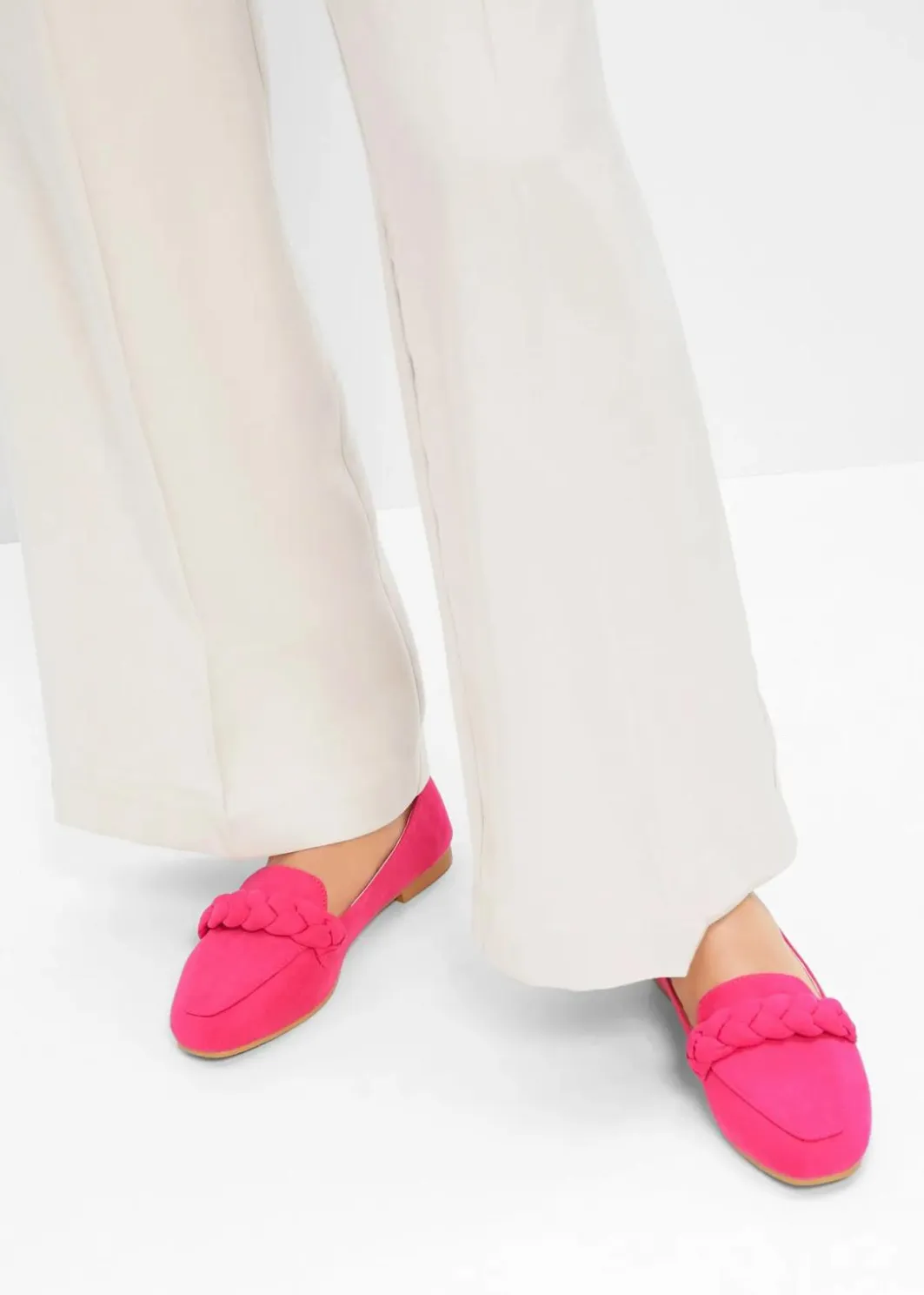 Damen bonprix Slipper & Halbschuhe|Loafer|Loafer mit Flechtdetails
