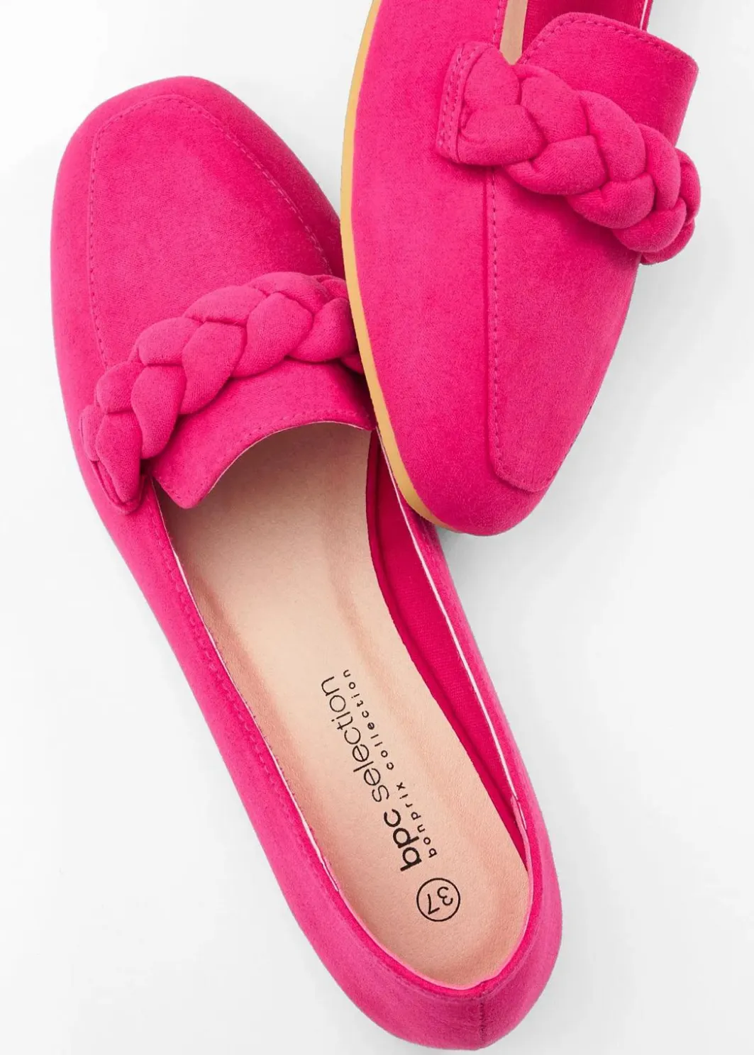 Damen bonprix Slipper & Halbschuhe|Loafer|Loafer mit Flechtdetails