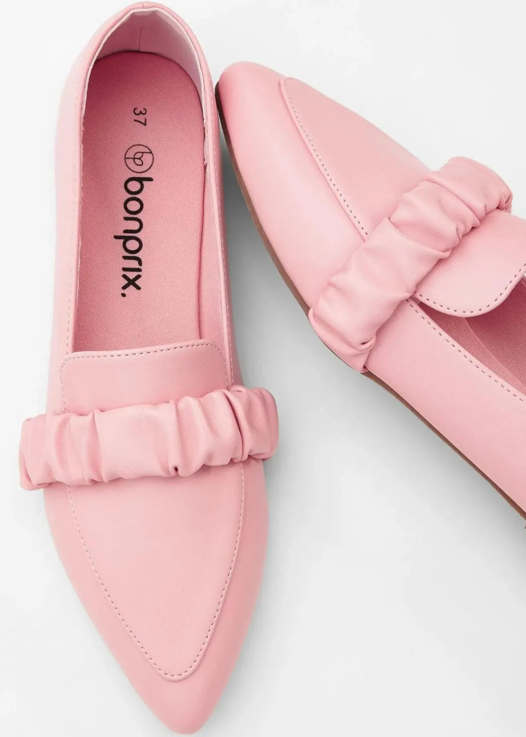 Damen bonprix Slipper & Halbschuhe|Loafer|Loafer mit Raffung