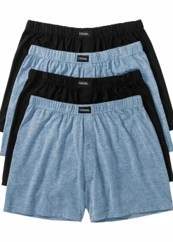Outlet Lockere Jersey Boxershorts mit weicher Baumwolle (4er Pack) Herren Boxershorts|Wäsche