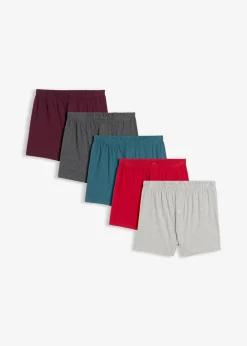 Herren bonprix Wäsche|Große Größen|Lockere Jersey Boxershorts aus Baumwolle (5er Pack)