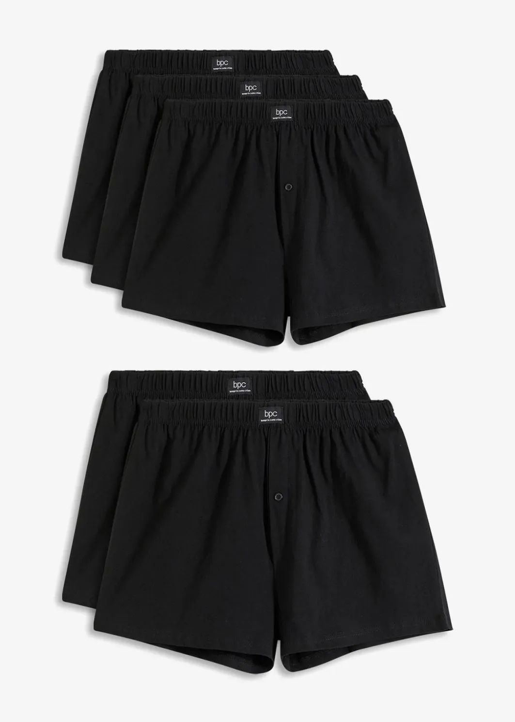 Herren bonprix Boxershorts|Große Größen|Lockere Jersey Boxershorts aus Baumwolle (5er Pack)