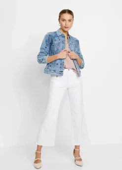 Damen bonprix Nachhaltigere Materialien|Blusen & Tuniken|Lockere Satin-Kurzarmtunika mit überschnittenen Schultern