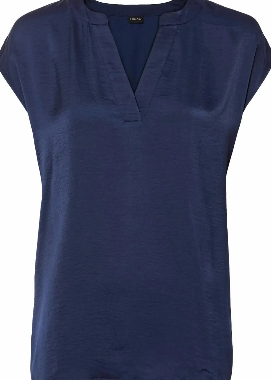 Damen bonprix Bekleidung·Jacken & Mäntel|Blusen & Tuniken|Lockere Satin-Kurzarmtunika mit überschnittenen Schultern