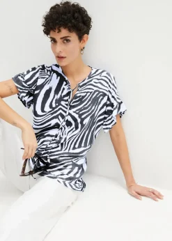 Hot Lockere Tunika aus Viskose Damen Bekleidung·Jacken & Mäntel|Blusen & Tuniken