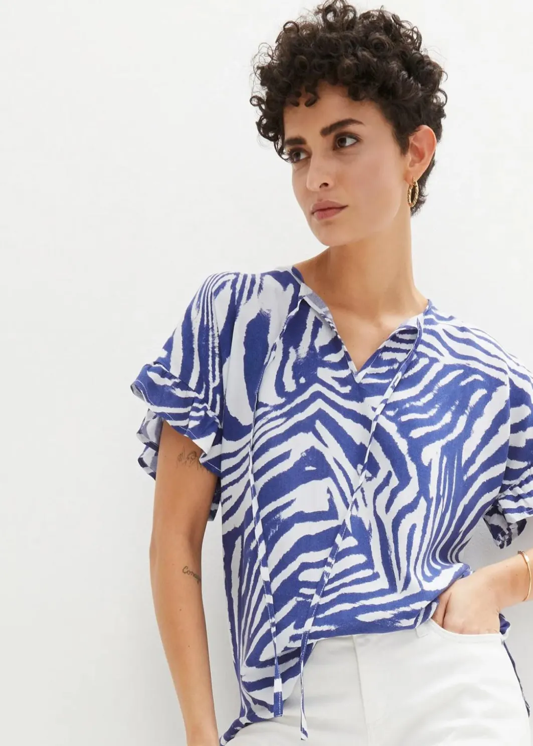 Damen bonprix Blusen & Tuniken|Bekleidung·Jacken & Mäntel|Lockere Tunika aus Viskose