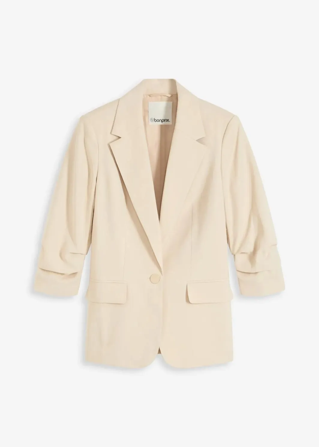 Damen bonprix Blazer|Bekleidung·Basics|Lockerer 3/4-Arm-Blazer aus Viskose
