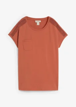 Best Lockeres Shirt mit Spitze Damen Shirts & Tops|Nachhaltigere Materialien