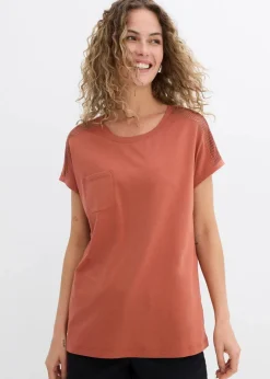 Best Lockeres Shirt mit Spitze Damen Shirts & Tops|Nachhaltigere Materialien