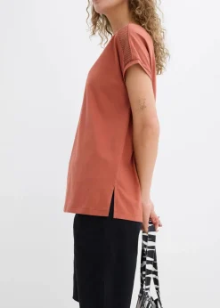 Best Lockeres Shirt mit Spitze Damen Shirts & Tops|Nachhaltigere Materialien