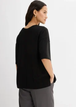 Outlet Lockeres T-Shirt aus Baumwoll-Mix Damen Shirts & Tops