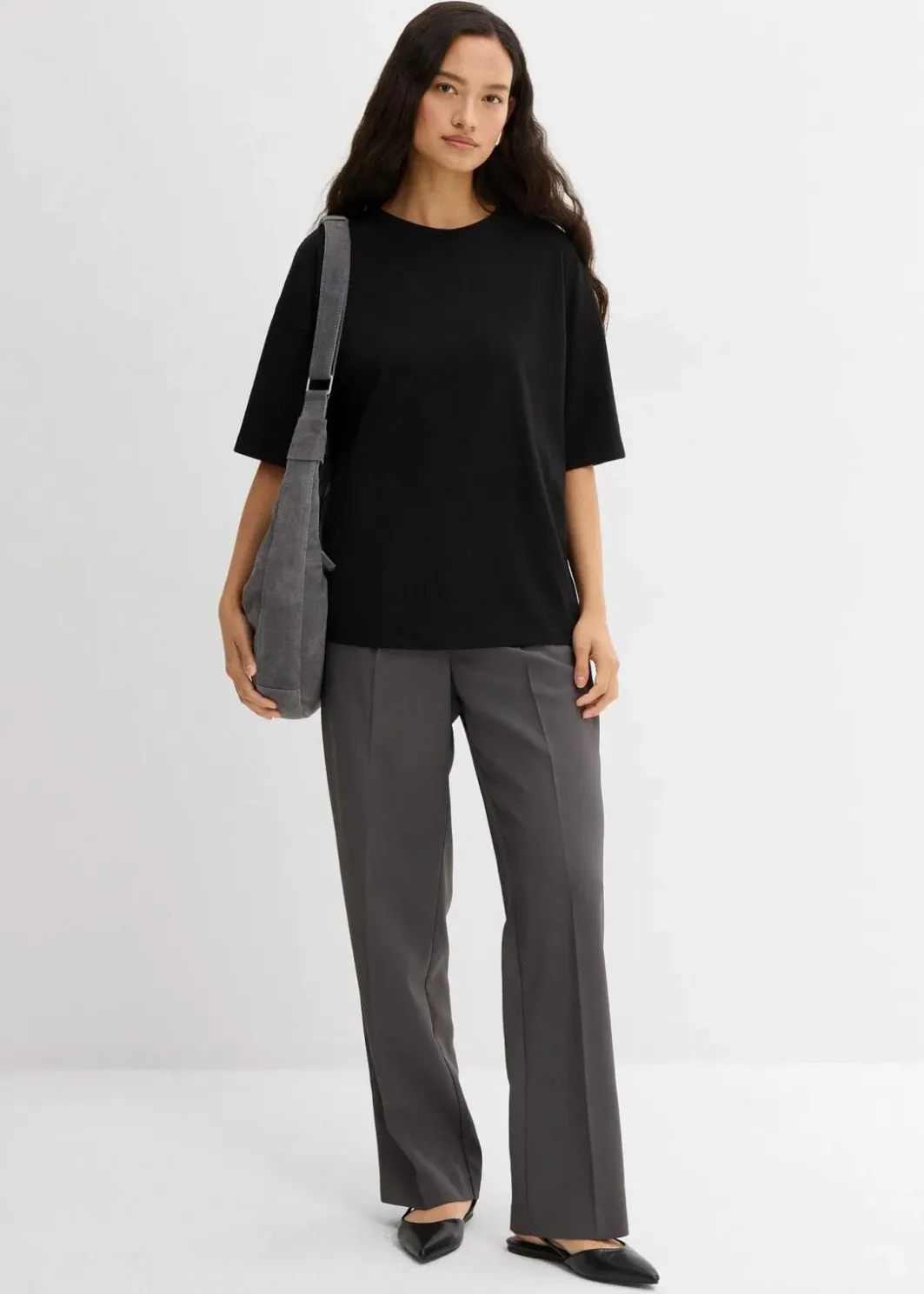 Outlet Lockeres T-Shirt aus Baumwoll-Mix Damen Shirts & Tops