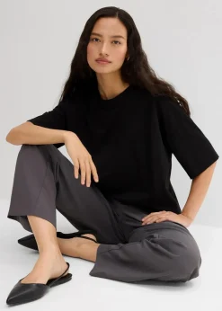 Outlet Lockeres T-Shirt aus Baumwoll-Mix Damen Shirts & Tops
