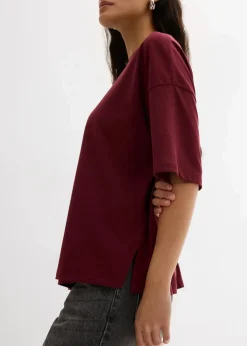 Online Lockeres T-Shirt aus Baumwoll-Mix Damen Shirts & Tops