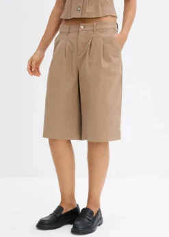Damen bonprix Bekleidung·Outdoorbekleidung|Bekleidung·Kleider|Long-Bermuda aus elastischem Baumwoll-Mix