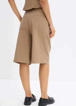 Damen bonprix Bekleidung·Outdoorbekleidung|Bekleidung·Kleider|Long-Bermuda aus elastischem Baumwoll-Mix