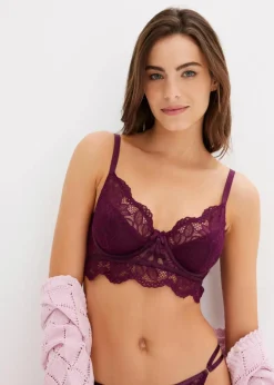 Damen bonprix Große Cups D-H|Bhs|Long-BH aus zarter Spitze