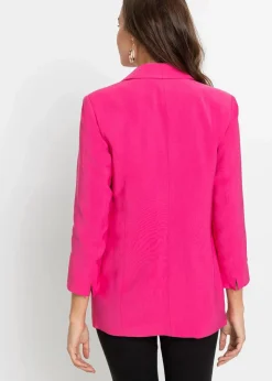 Damen bonprix Blazer|Nachhaltigere Materialien|Longblazer aus Viskose-Mix
