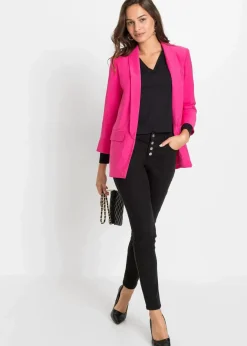 Damen bonprix Blazer|Nachhaltigere Materialien|Longblazer aus Viskose-Mix