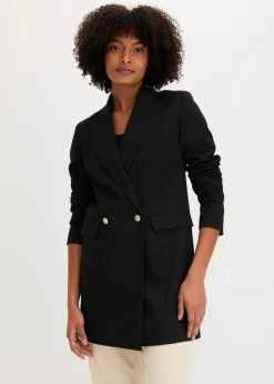 Best Longblazer mit dekorativen Knöpfen Damen Blazer