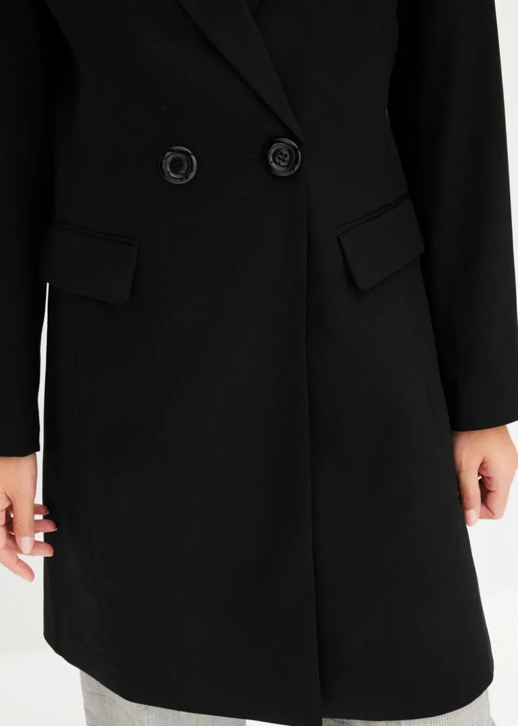 Hot Longblazer mit V-Ausschnitt, langarm Damen Jacken & Mäntel|Nachhaltigere Materialien