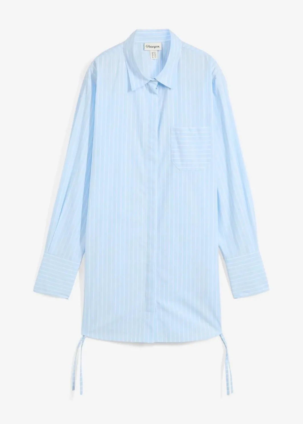 Damen bonprix Blusen & Tuniken|Bekleidung·Jacken & Mäntel|Longbluse aus reiner Baumwolle