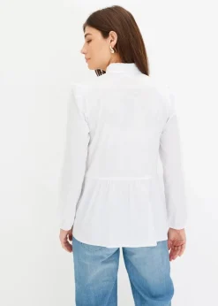 Damen bonprix Bekleidung·Jacken & Mäntel|Blusen & Tuniken|Longbluse aus Baumwoll-Mix