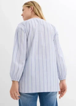 Outlet Longbluse aus Baumwollpopeline Damen Blusen & Tuniken|Bekleidung·Jacken & Mäntel