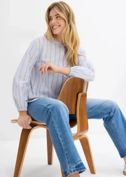 Outlet Longbluse aus Baumwollpopeline Damen Blusen & Tuniken|Bekleidung·Jacken & Mäntel