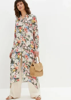 Clearance Longbluse aus fließender Viskose Damen Bekleidung·Jacken & Mäntel|Nachhaltigere Materialien