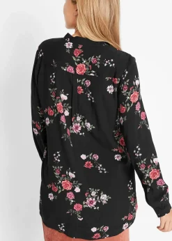 Damen bonprix Bekleidung·Jacken & Mäntel|Nachhaltigere Materialien|Longbluse aus fließender Viskose