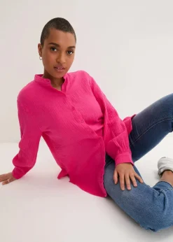 Discount Longbluse aus luftigem Musselin Damen Blusen & Tuniken|Bekleidung·Jacken & Mäntel