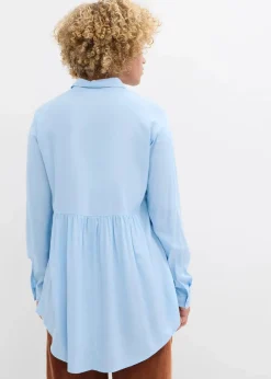 Hot Longbluse aus Viskose Damen Bekleidung·Jacken & Mäntel|Blusen & Tuniken