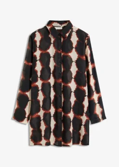 Damen bonprix Zweiteiler & Sets|Blusen & Tuniken|Longbluse mit Batik-Print
